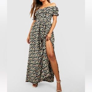 Boohoo Off The Shoulder Maxi Dress 6 NWT